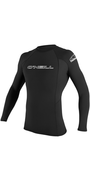 2026 O'Neill Mens Basic Skins Long Sleeve Rash Guard 3342 - Black